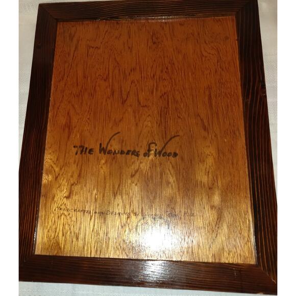 CREEPY CLOWN Colorful Art Picture Inlaid Wood JOKER JESTER Plaque 15x12 Signed - Picture 8 of 16